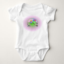 Regenbogen-Ballone Baby Strampler
