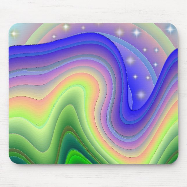Regenbogen-Bänder Mousepad (Vorne)