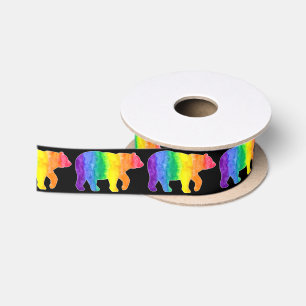 Regenbogen-Bärn-Band Satinband