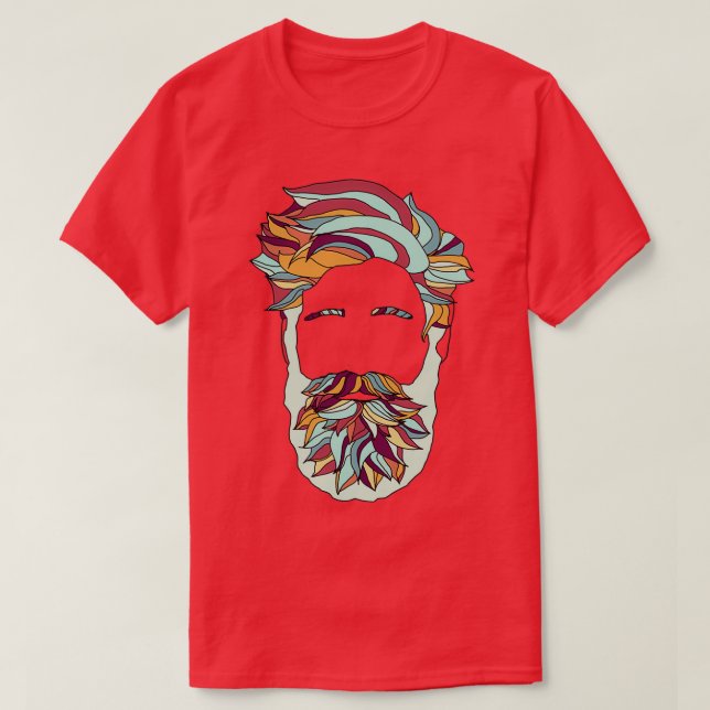 Regenbogen-Bart 3 T-Shirt (Design vorne)
