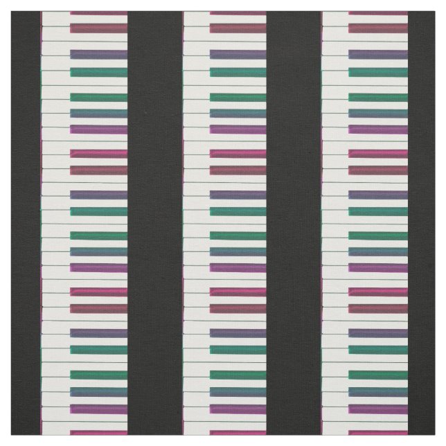 Regenbogen befestigt Klavier-Tastatur-Gewebe Stoff (Muster)