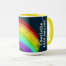 Regenbogen Behielt Lächeln Personalisiert