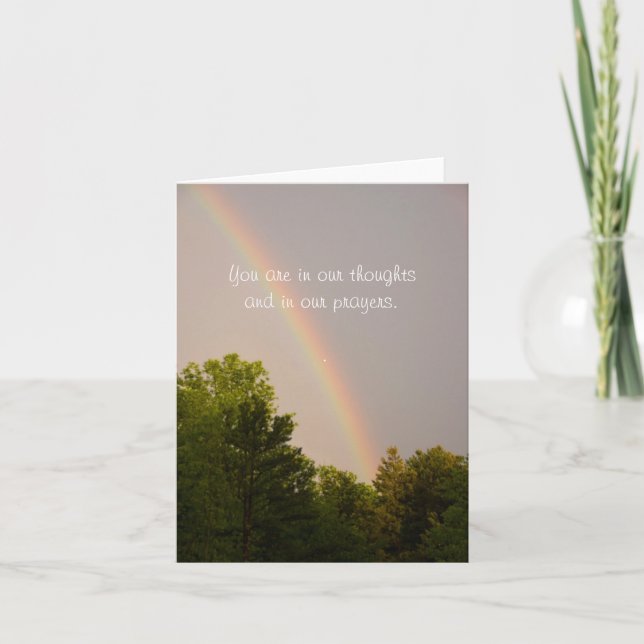 Regenbogen-Beileids-Anmerkungs-Karte Karte (Vorderseite)