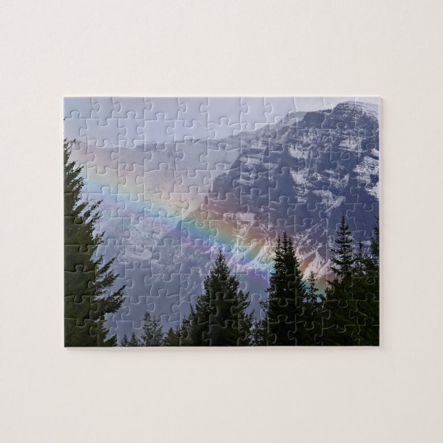 Regenbogen beim Glacier Nationalpark - Berge (Horizontal)