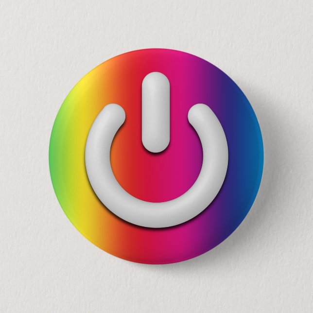 Regenbogen-Bereitschaftsknopf - Vertikale Button (Vorderseite)