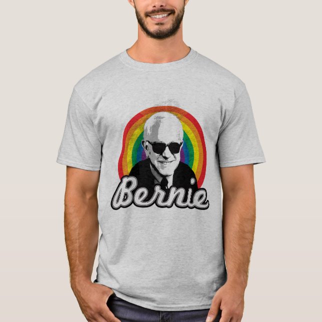 Regenbogen-Bernie-Sandpapierschleifmaschinen 2016 T-Shirt (Vorderseite)