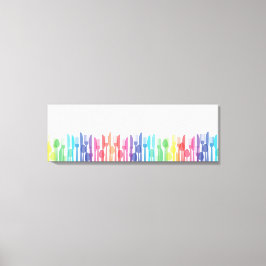 Regenbogen-Besteck Modern Transparent Minimalistis Leinwanddruck