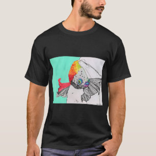 Regenbogen-Betta - Kleine Mixed-Media-Illustration T-Shirt