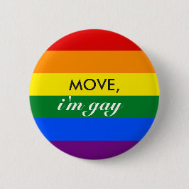 Regenbogen BEWEGUNG, bin ich homosexueller Knopf Button