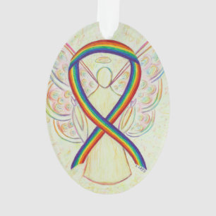 Regenbogen-Bewusstseins-Schleifen-Engel-Anhänger Ornament