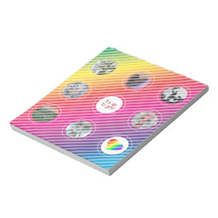 Regenbogen-Bildgitter Notizblock