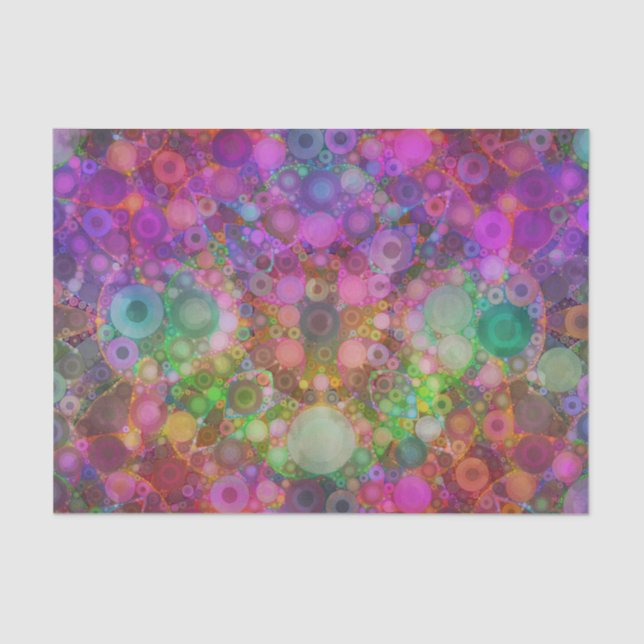 Regenbogen-Blase abstrakt Seidenpapier (Vorderseite)