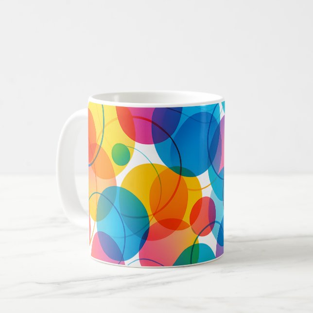 Regenbogen-Blase Kaffeetasse (Vorderseite Links)