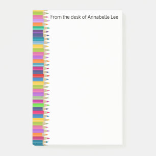 Regenbogen-Bleistifte Post-it Klebezettel