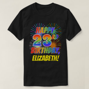 Regenbogen-Blick GLÜCKLICHER 23. GEBURTSTAG; T-Shirt