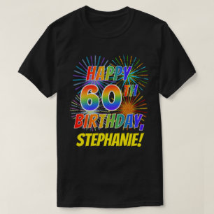 Regenbogen-Blick GLÜCKLICHER 60. GEBURTSTAG; T-Shirt