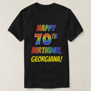 Regenbogen-Blick GLÜCKLICHER 70. GEBURTSTAG + T-Shirt