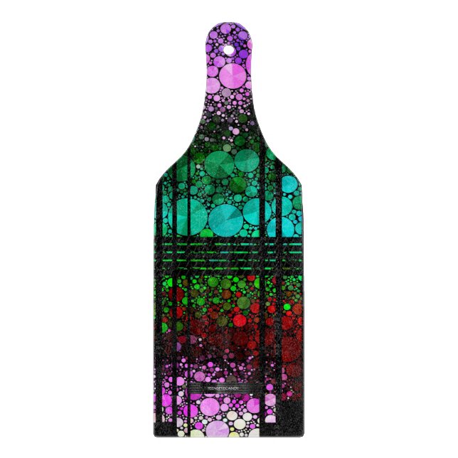 Regenbogen Bling Muster Schneidebrett (Vorderseite)