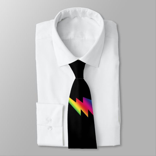 Regenbogen-Blitz-Bolzen-Band-Gay Pride-Männer Krawatte (Gebunden)