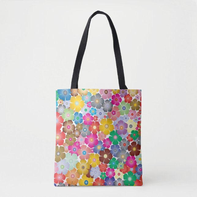 Regenbogen-Blume blüht Totbeutel Tasche (Vorderseite)