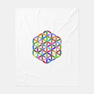 Regenbogen-Blume der Lebenthrow-Decke Fleecedecke