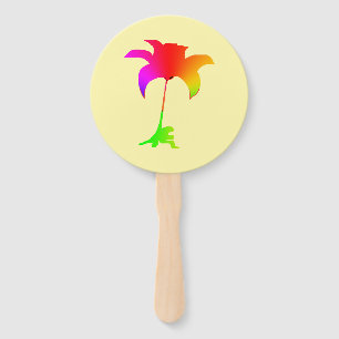 Regenbogen Blumen Blassgelb Fächer