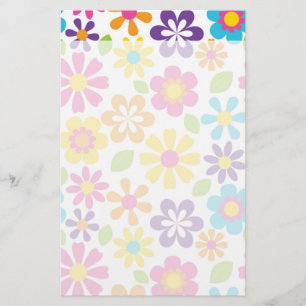 Regenbogen-Blumen-PowerHippieRetro Teens-Geschenke Briefpapier