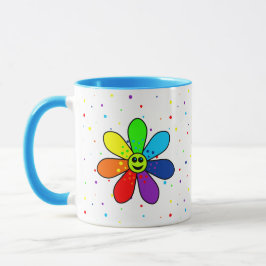 Regenbogen-Blumen-Tasse Tasse