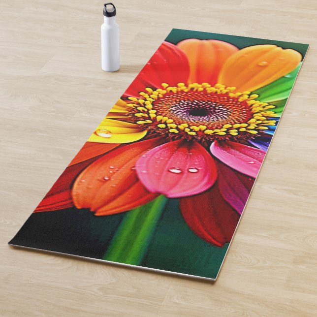 Regenbogen-Blüten-Kunst Yogamatte (Beispiel)