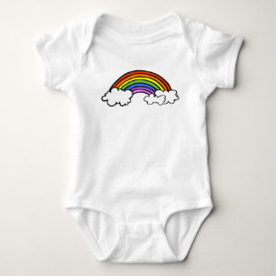 Regenbogen-Bodysuit Baby Strampler