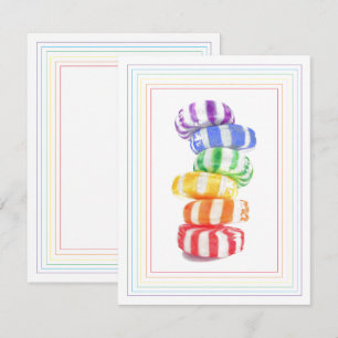 REGENBOGEN-BONBON 4,25x5,5 Flachkarte Karte
