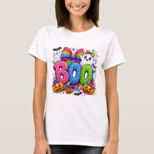 Regenbogen Boo Geist Halloween-Shirt