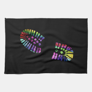 Regenbogen Bootprint Toybag Tuch