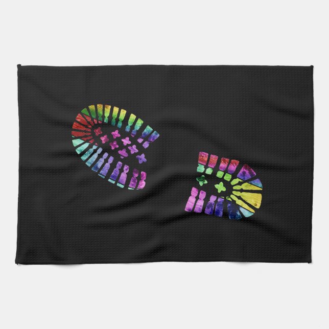 Regenbogen Bootprint Toybag Tuch (Horizontal)