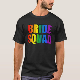 Regenbogen Braut Squad Lesbische LGBT Hochzeit Jun T-Shirt