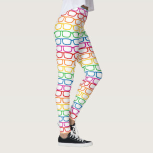 Regenbogen-Brillen Leggings