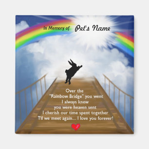 Regenbogen-Brücken-Denkmal für Kaninchen Magnet