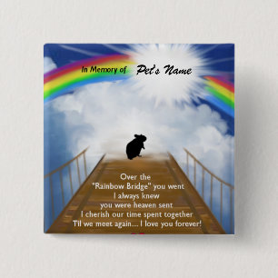 Regenbogen-Brücken-Erinnerungsgedicht für Hamste Button