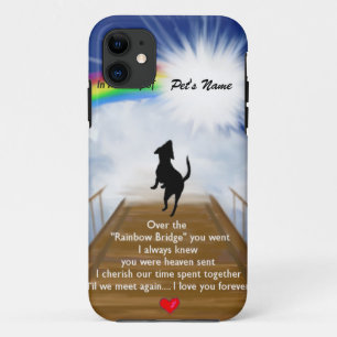 Regenbogen-Brücken-Erinnerungsgedicht für Hunde iPhone 11 Hülle