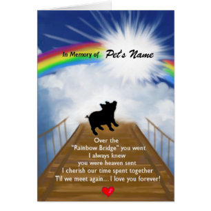 Regenbogen-Brücken-Erinnerungsgedicht für Schweine