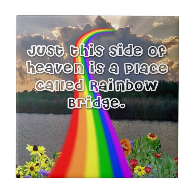 Regenbogen-Brücken-Fliese Fliese (Vorderseite)