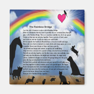 Regenbogen-Brücken-Gedicht Magnet