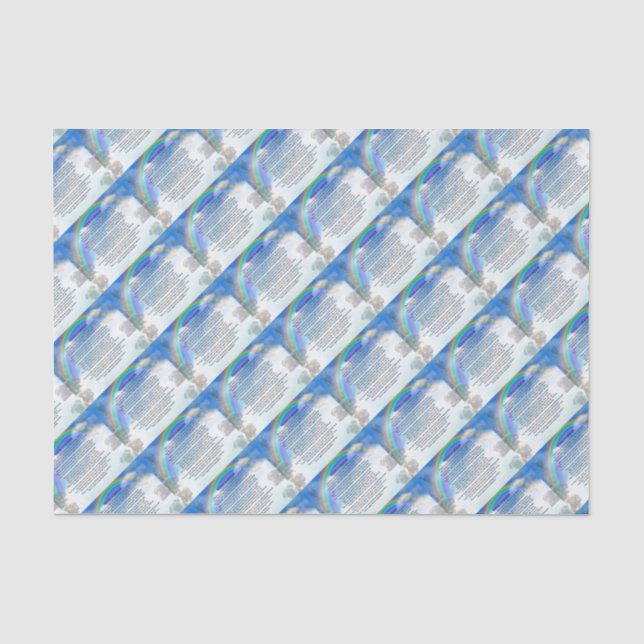 Regenbogen-Brücken-Gedicht Seidenpapier (Vorderseite)