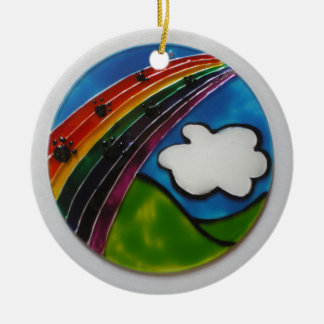 Regenbogen-Brücken-Haustier-Denkmal Keramikornament
