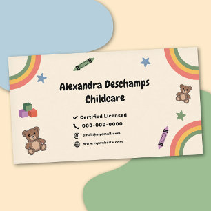 Regenbogen, Buntstift & Teddybär - Kinderbetreuung Visitenkarte