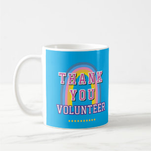 Regenbogen Business Freiwilliger Danke Blau Kaffeetasse