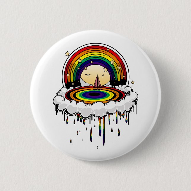 Regenbogen Button (Vorderseite)