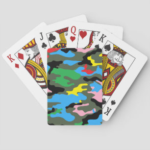 Regenbogen-Camouflage Spielkarten