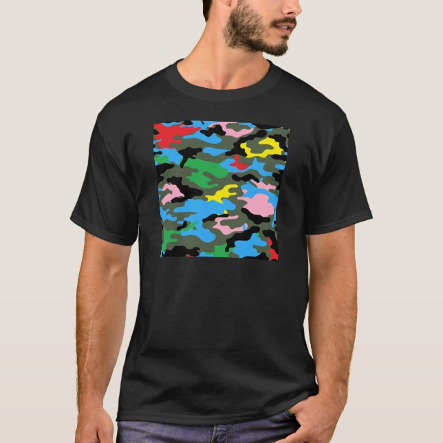 Regenbogen-Camouflage T-Shirt (Vorderseite)