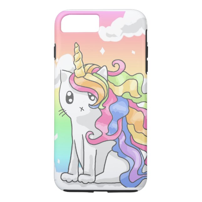 Regenbogen Caticorn iPhone 7 Fall Case-Mate iPhone Hülle (Rückseite)